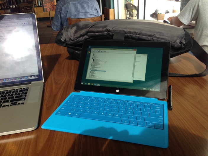 Surface Pro 2 at Starbucks